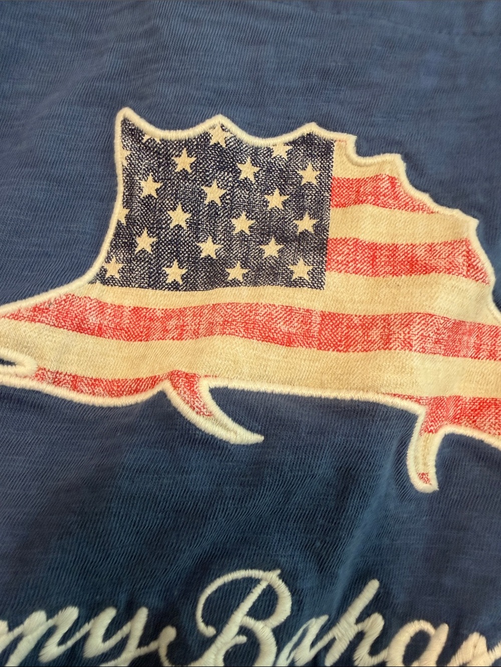 Tommy Bahama Long-Sleeve Blue Men’s Crewneck T- Shirt - Picture 6 of 6